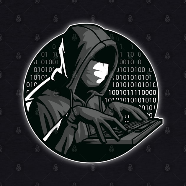 Hacker with Hoodie and Mask | Hacker Design by leo-jess